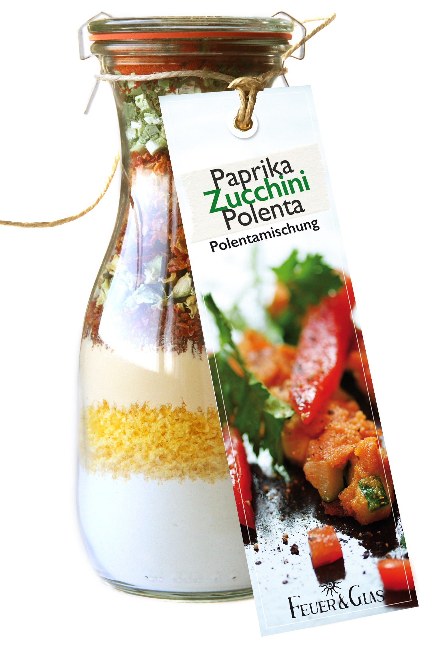 Paprika Zucchini Polenta  in der Weckflasche 500ml