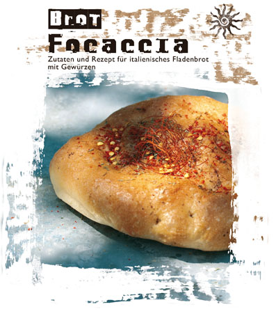 Focaccia - Backmischung für italienisches Fladenbrot mit Gewürzen